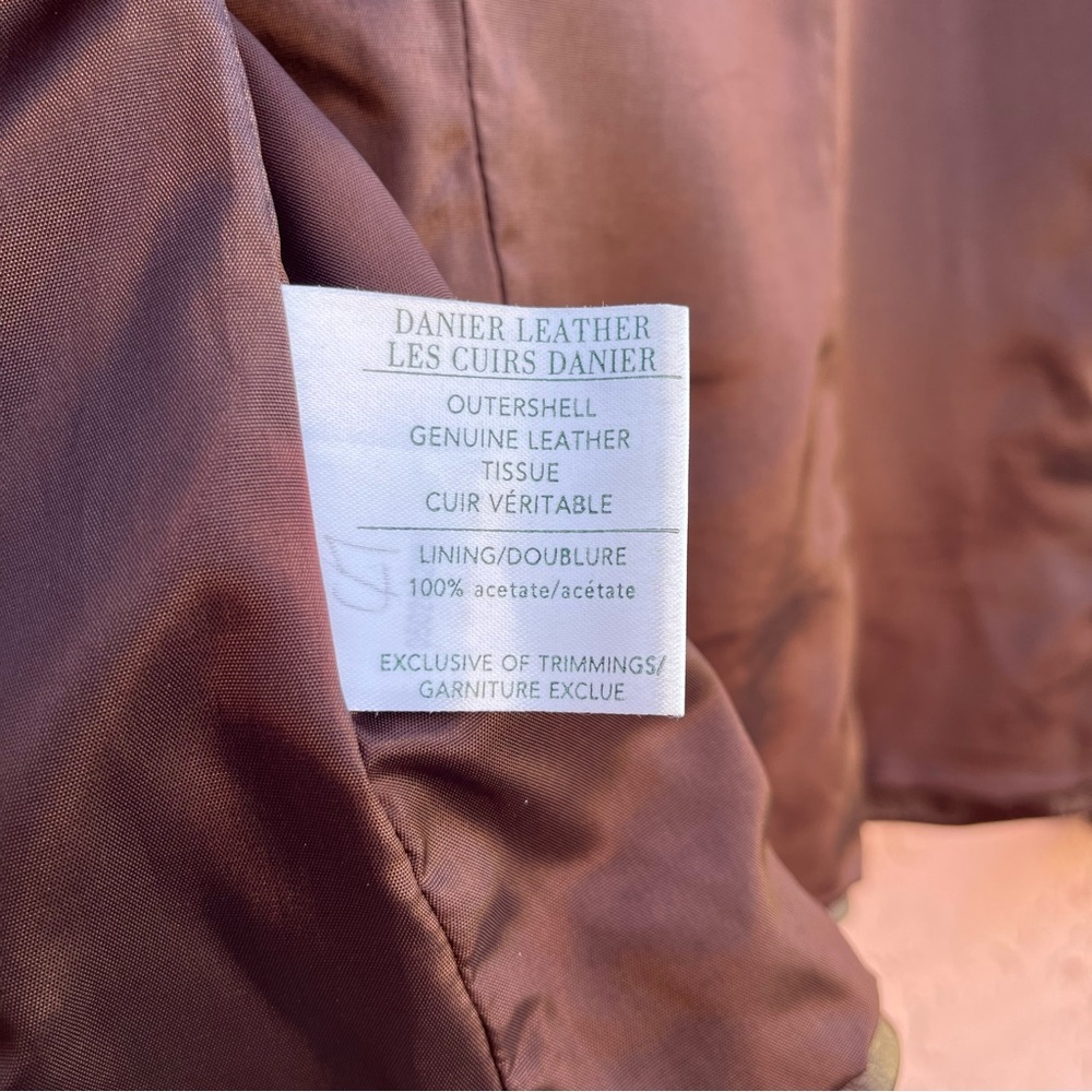 Danier Leather Coat Jacket Burgundy Deep Red Size… - image 13